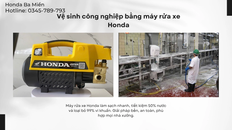 Giải pháp vệ sinh công nghiệp bằng máy rửa xe Honda