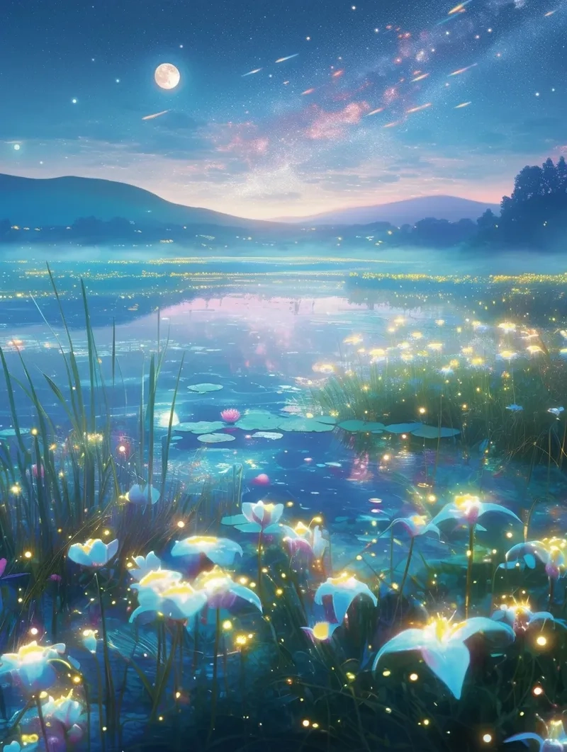 Anime phong cảnh đẹp hoàng hôn ngập tràn màu sắc