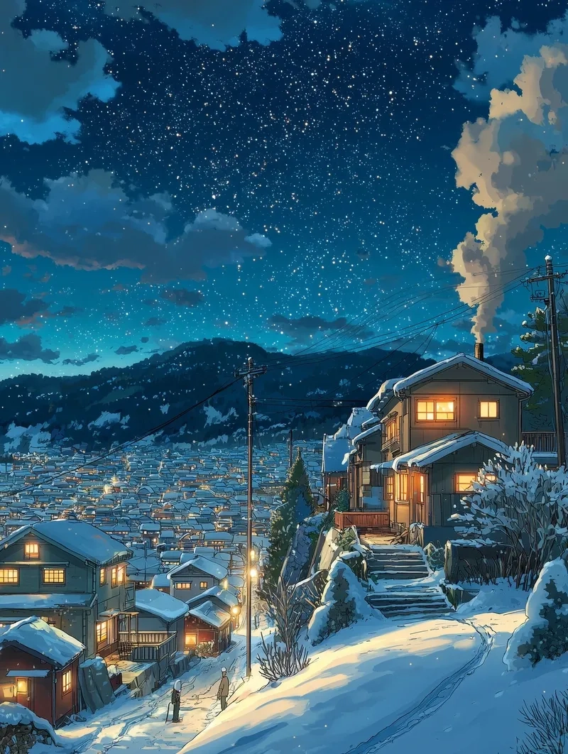 Thư thái với anime phong cảnh đẹp làng quê yên bình