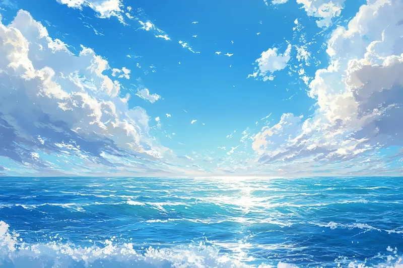 Bầu trời anime sao băng chiếu rực rỡ trên cao