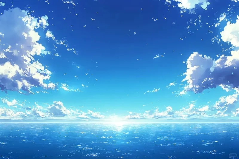 Bầu trời anime phong cảnh tuyệt đẹp như tranh vẽ