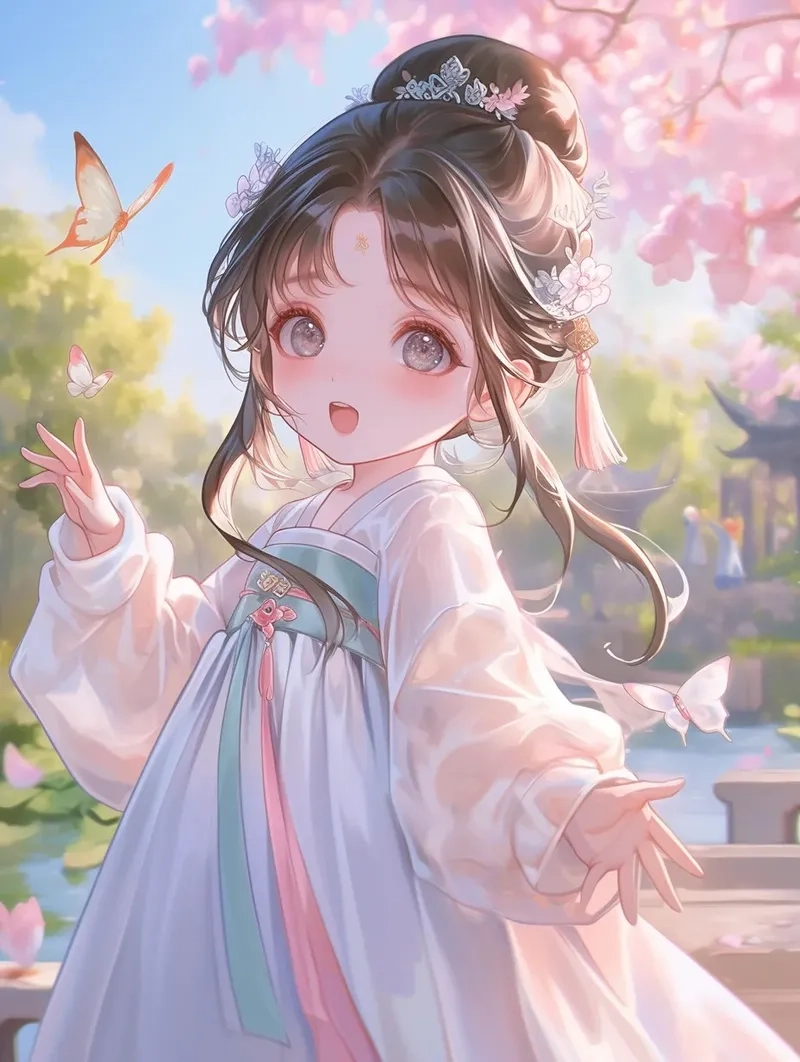 Chibi công chúa anime nền trong suốt dễ kết hợp hình