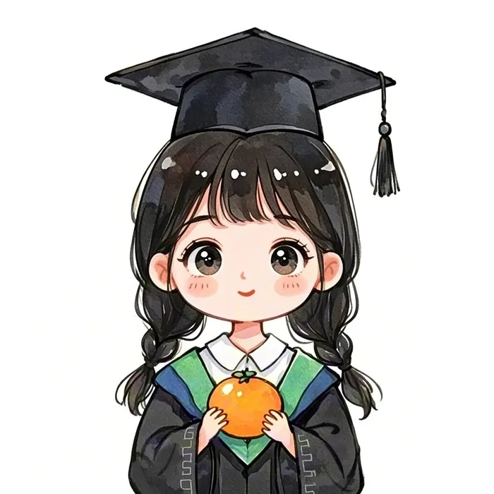 Chibi học sinh dễ thương phong cách nhật sinh động