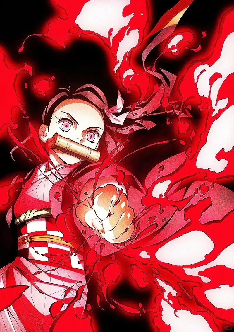 Nezuko demon slayer chiến đấu dũng cảm bảo vệ người thân