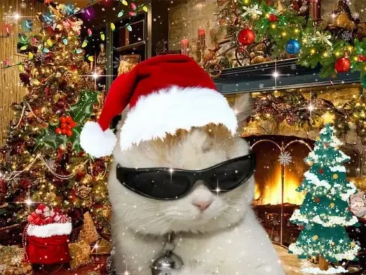 Tải ngay bộ ảnh mèo Noel meme đáng yêu cho mùa Giáng sinh