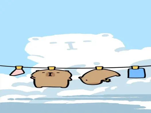 Ảnh Capybara chibi cực dễ thương khiến bạn không thể rời mắt