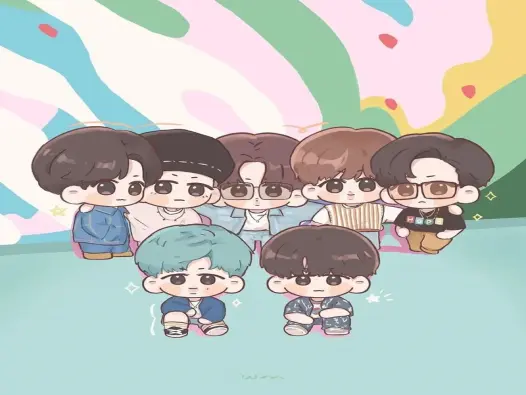 Bộ sưu tập ảnh chibi BTS cute siêu hot 2025