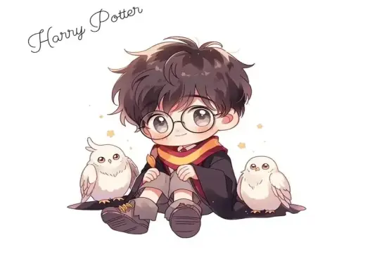 Ảnh Harry Potter chibi hoạt hình đẹp lung linh cho mọi lứa tuổi