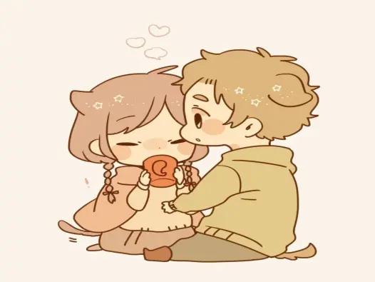 Tổng hợp ảnh hình chibi cặp đôi cute làm hình nền lãng mạn