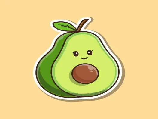 Những bức ảnh trái bơ chibi dễ thương bạn không thể bỏ qua