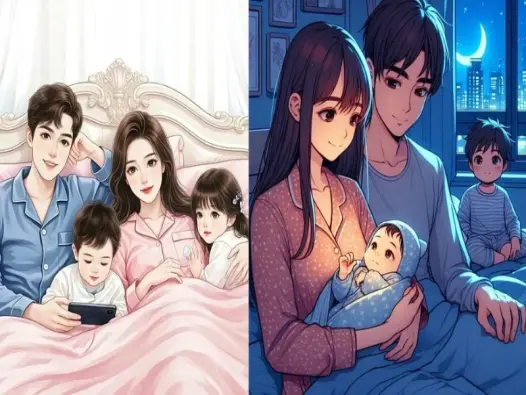 Ảnh Gia đình chibi phong cách hoạt hình cực đáng yêu