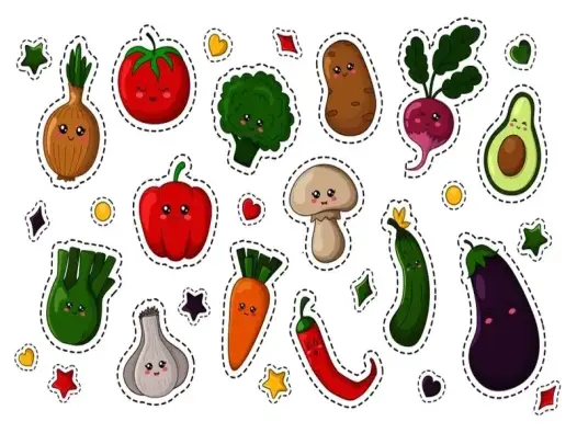 Tổng hợp chibi quả đáng yêu, đa dạng màu sắc và biểu cảm