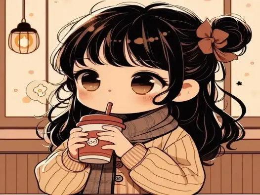 Khám phá hình ảnh chibi uống trà sữa cực dễ thương, siêu hot