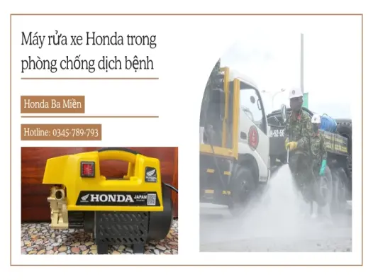 Sử dụng máy rửa xe công nghiệp Honda chống dịch hiệu quả
