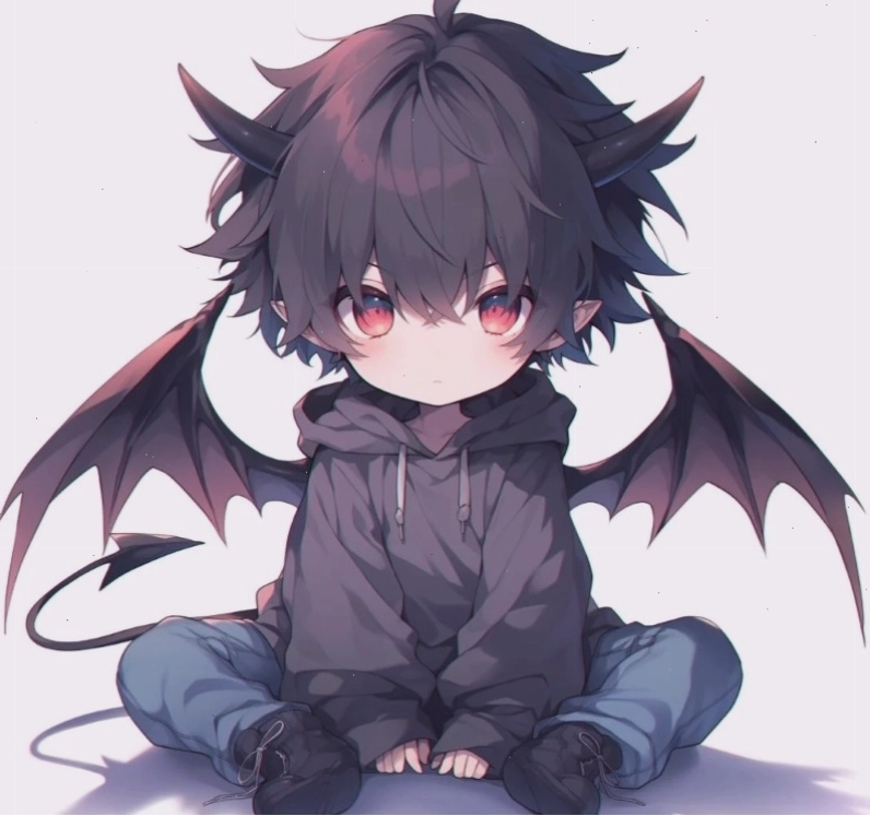 Ảnh anime chibi boy với vẻ ngoài cute lạnh lùng và đôi mắt sâu thẳm