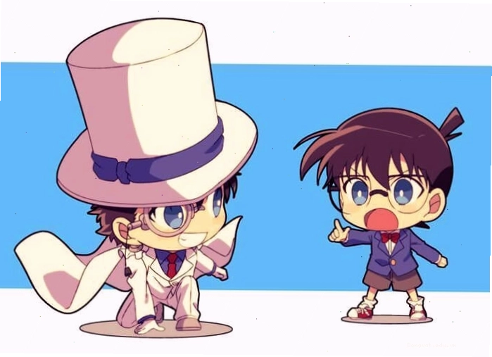 Ảnh Conan và Kaitou Kid Chibi cùng nhau