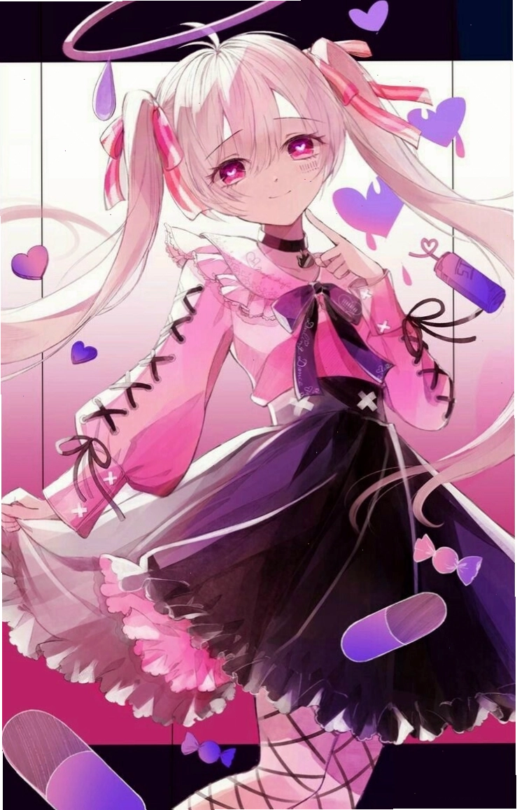 Ảnh đại diện anime nữ đen trắng với phong cách dễ thương