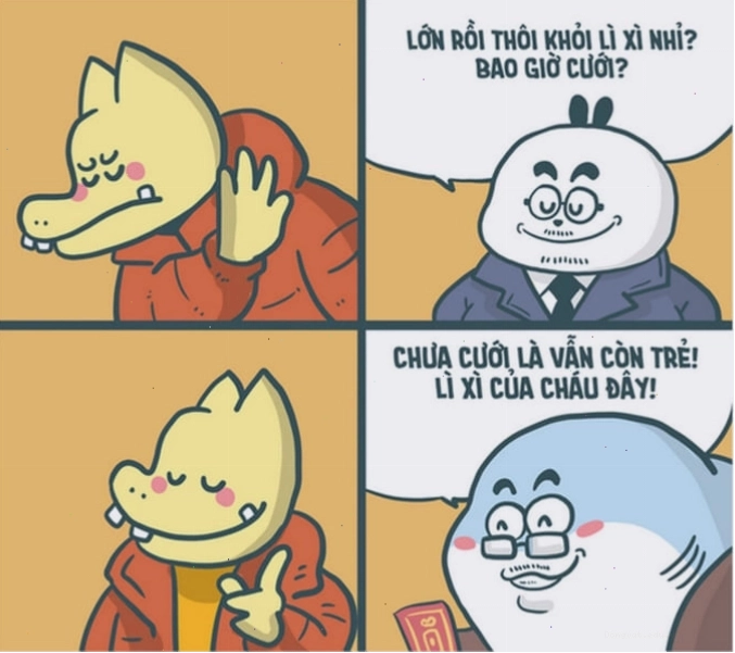 Ảnh meme tết hài hước và độc đáo