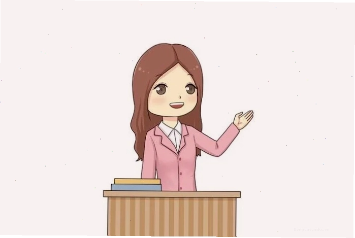 Ảnh vẽ cô giáo chibi thanh lịch