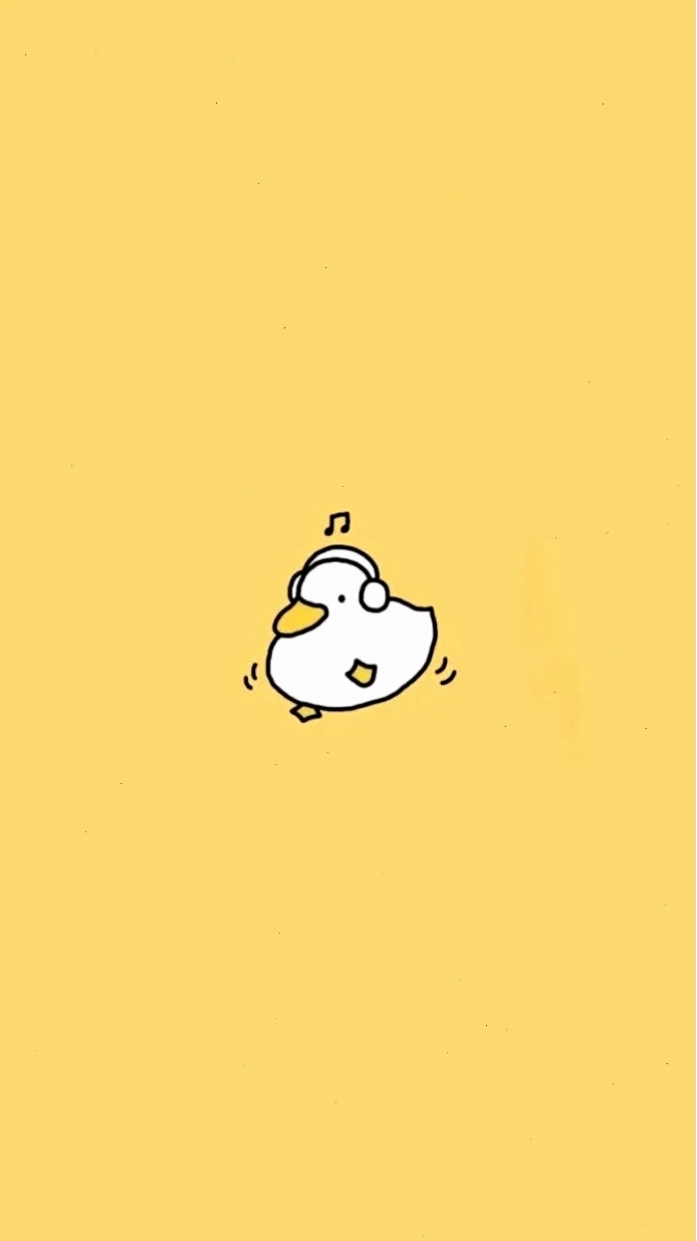 Ảnh vịt dễ thương với phong cách vẽ chibi đơn giản