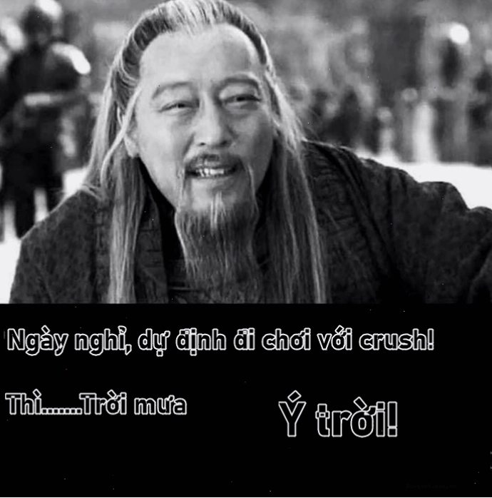 Ảnh ý trời meme thể hiện sự chấp nhận hoàn cảnh