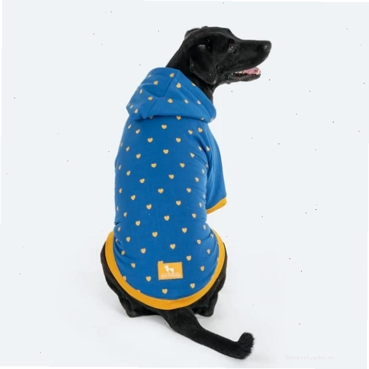 Áo hoodie có mũ HUFT Honey Hearts màu xanh cho chó
