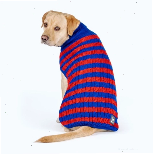 Áo len HUFT Snug Stripes màu xanh và đỏ cho chó