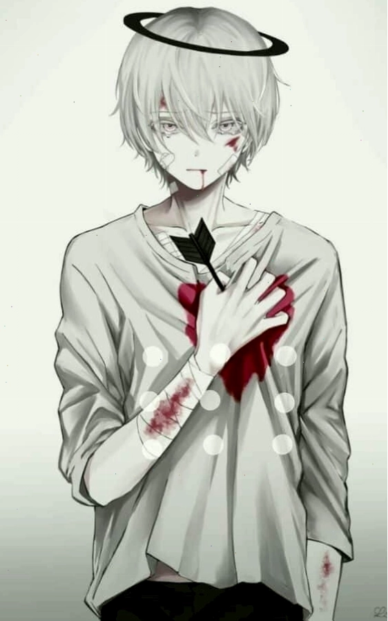Avatar anime nam buồn với nụ cười gượng gạo