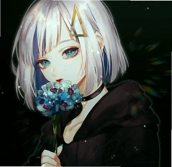 Avatar anime nữ ngầu lạnh lùng với biểu cảm bí ẩn