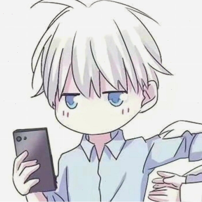 Avatar cặp anime rời với tông màu tươi sáng, thể hiện niềm vui