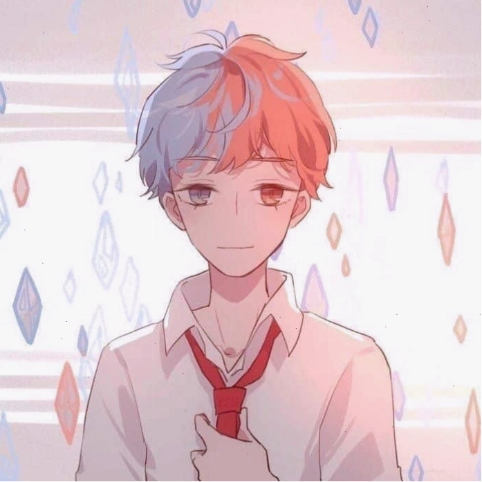 Avatar cặp đôi anime rời ghép lại tạo thành tổng thể