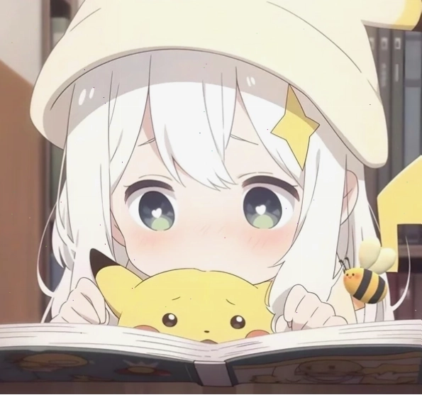 Avatar chibi nữ cute với đôi mắt to tròn và nụ cười rạng rỡ