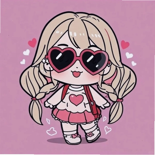 Avatar chibi nữ dễ thương trong trang phục Tết
