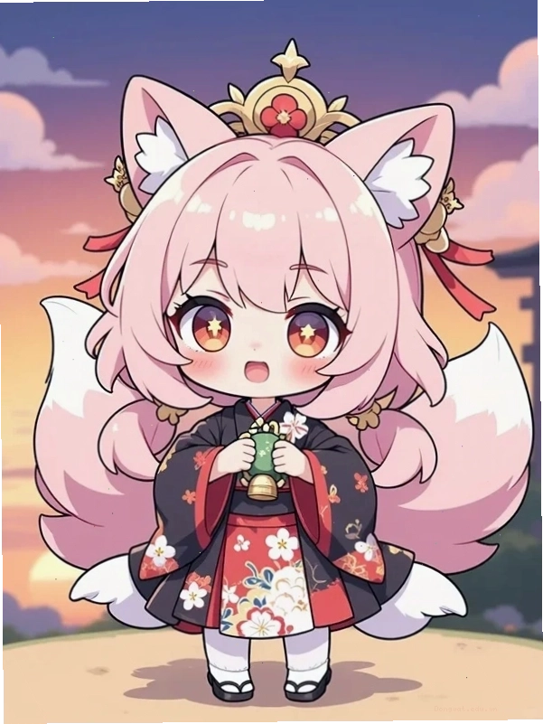Avatar chibi nữ với phong cách anime dễ thương