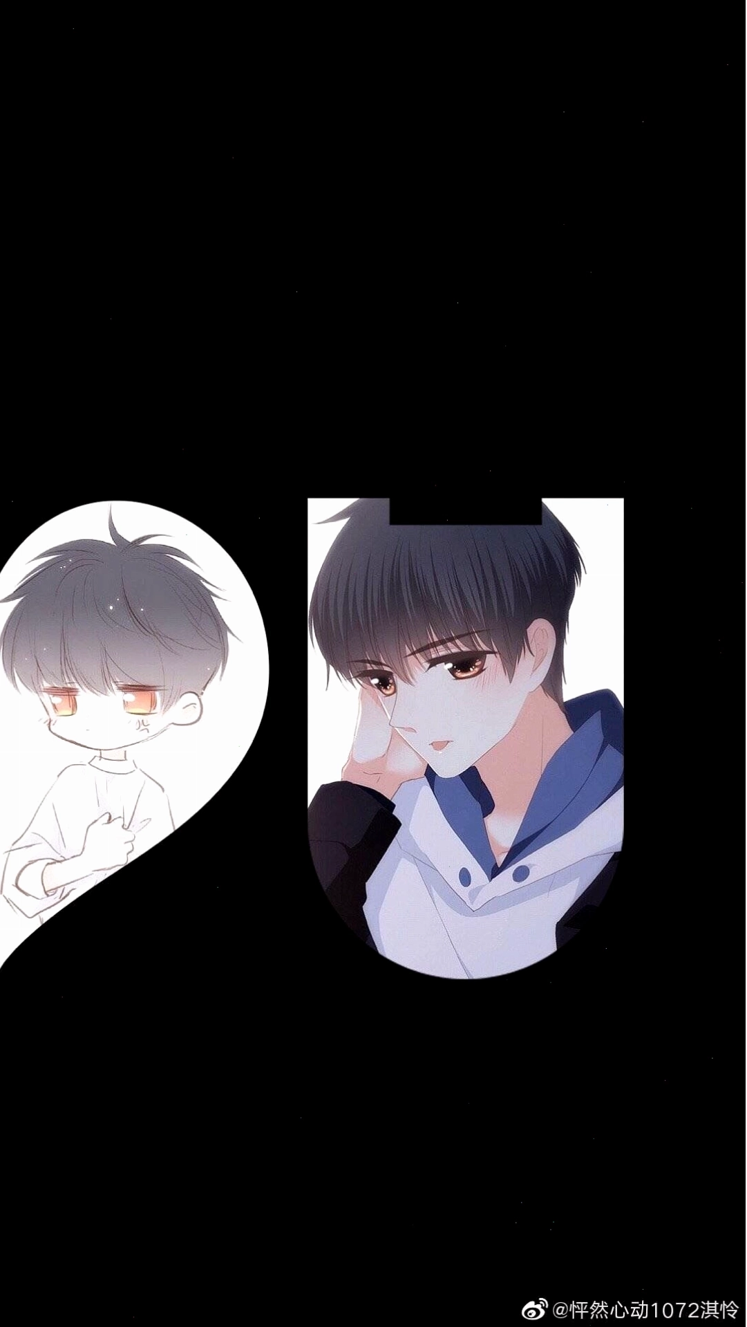 Avatar đôi anime thể hiện cảm xúc vui vẻ, hạnh phúc