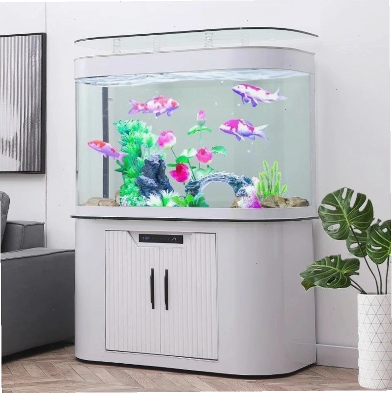 Bể cá cảnh nhập khẩu kính đúc cong bán nguyệt BC021 bộ lọc đáy