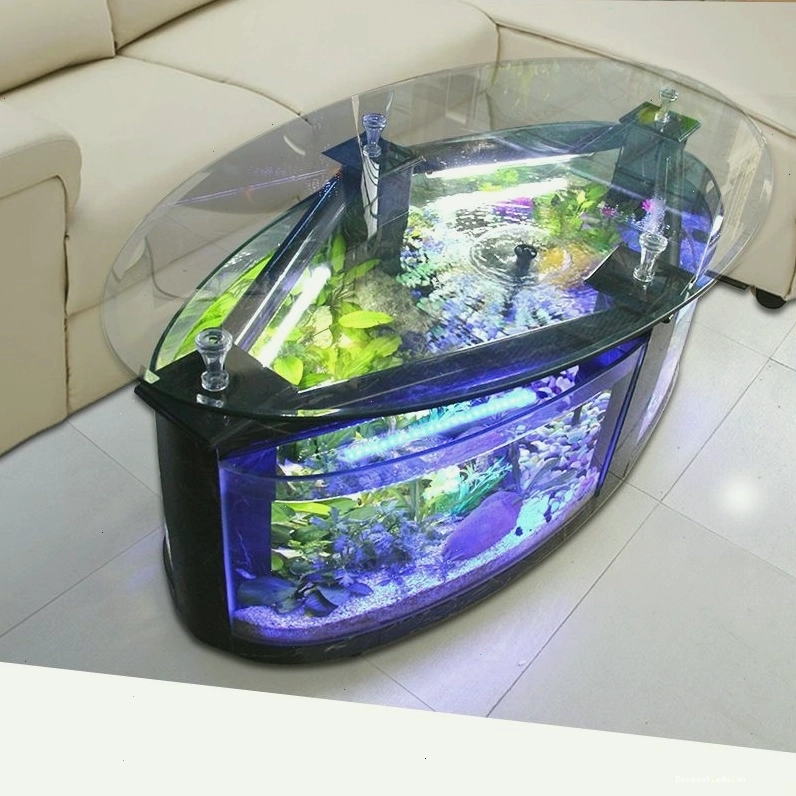 Bể cá kiêm bàn trà phòng khách đẹp BC013