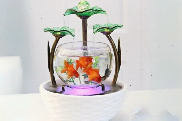 Bể cá mini có thác nước mini tạo hiệu ứng âm thanh và cảnh quan