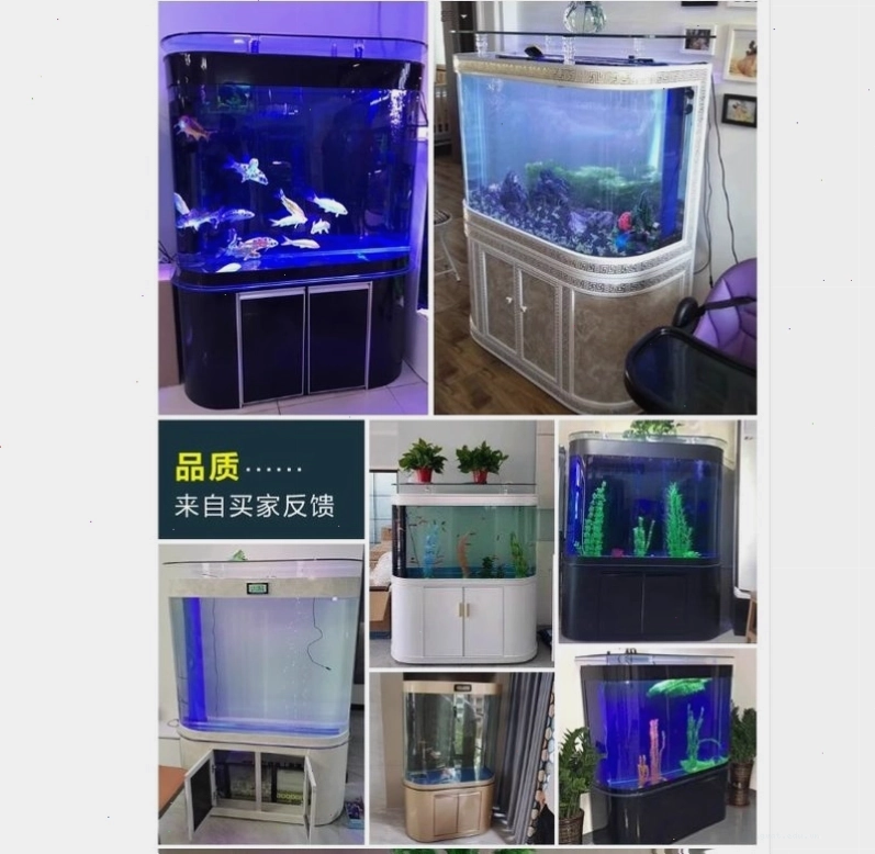 Bể cá nhập khẩu bán nguyệt kính cong BC022 3