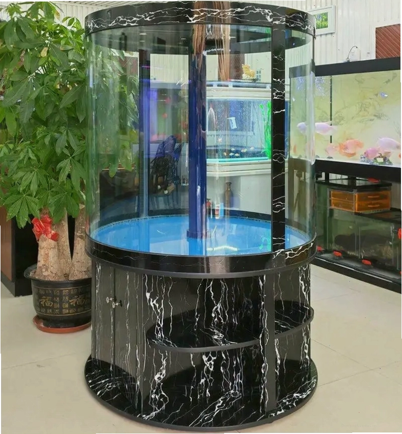 Bể cá trụ tròn nhập khẩu đường kính 60cm 80cm 1m BC026
