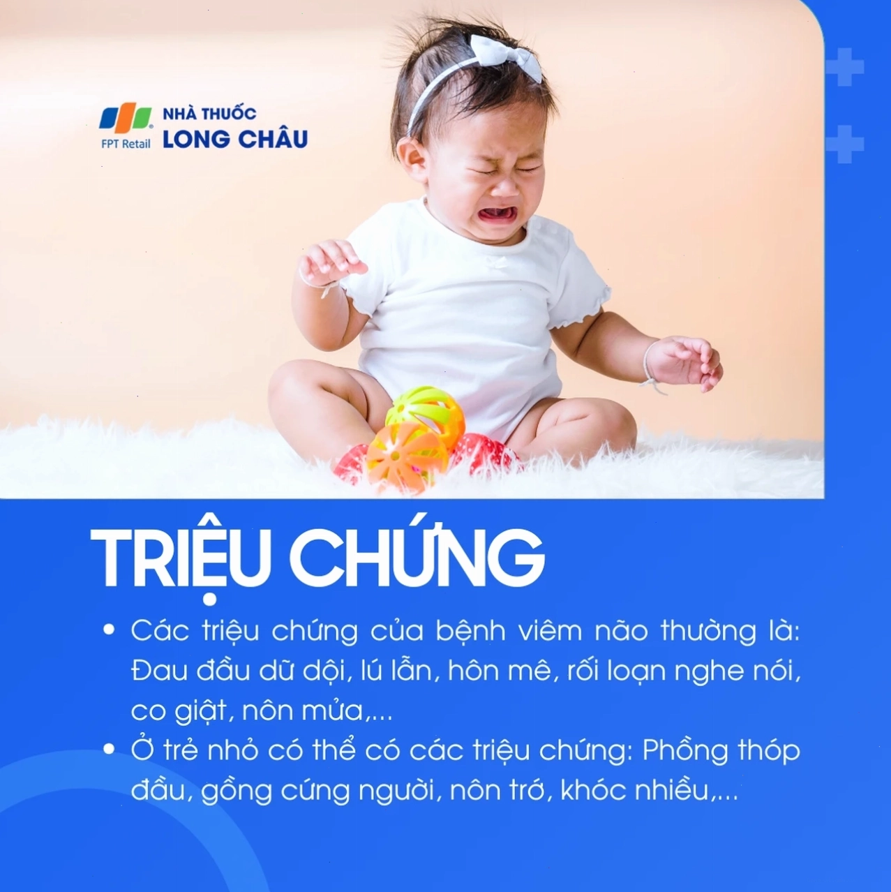 Biểu đồ liệt kê các triệu chứng thường gặp của bệnh viêm não