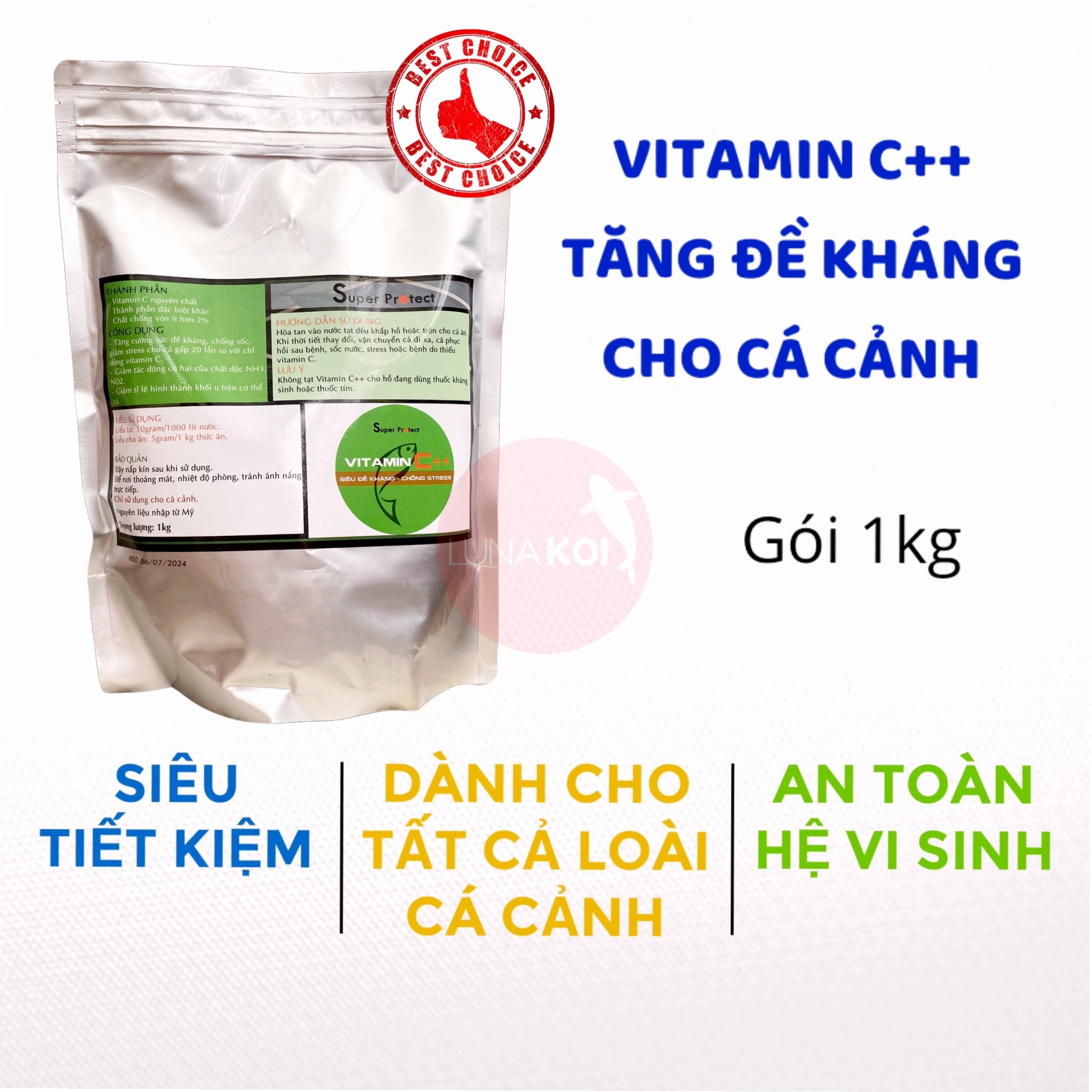 Bổ sung Vitamin C tăng đề kháng cho cá Koi