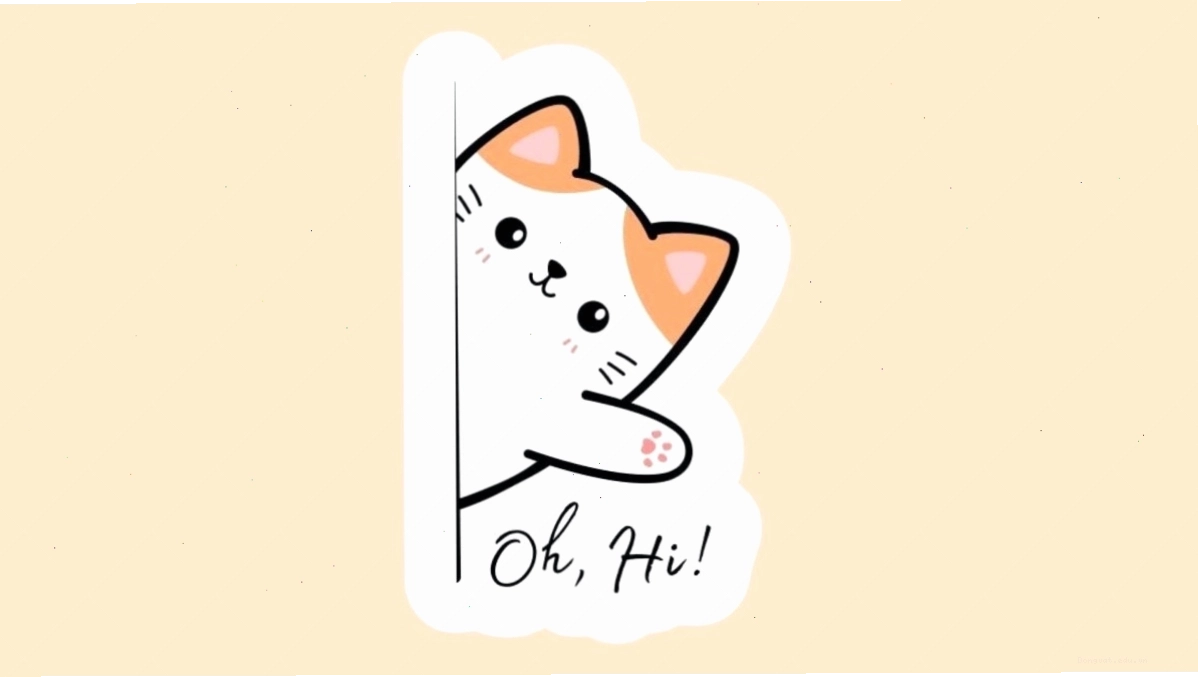 Bộ sưu tập sticker mèo chibi