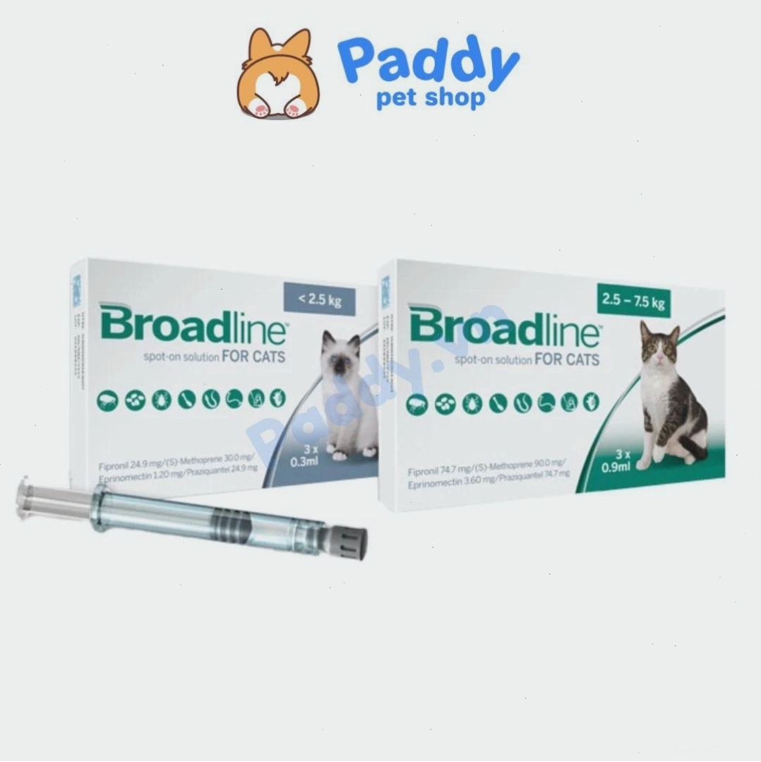 Broadline - Thuốc trị ve rận, giun, sán cho mèo