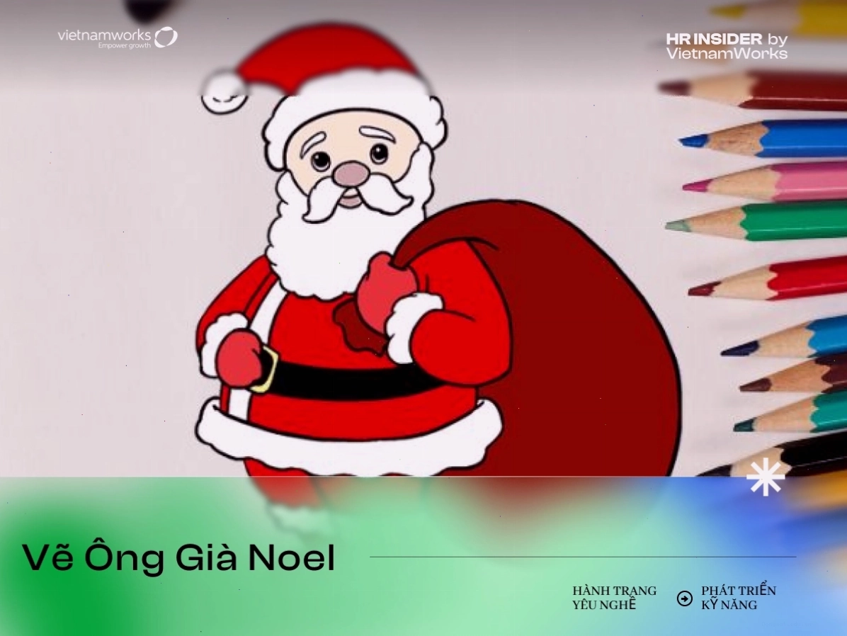 Cách vẽ ông già Noel đáng yêu và đơn giản