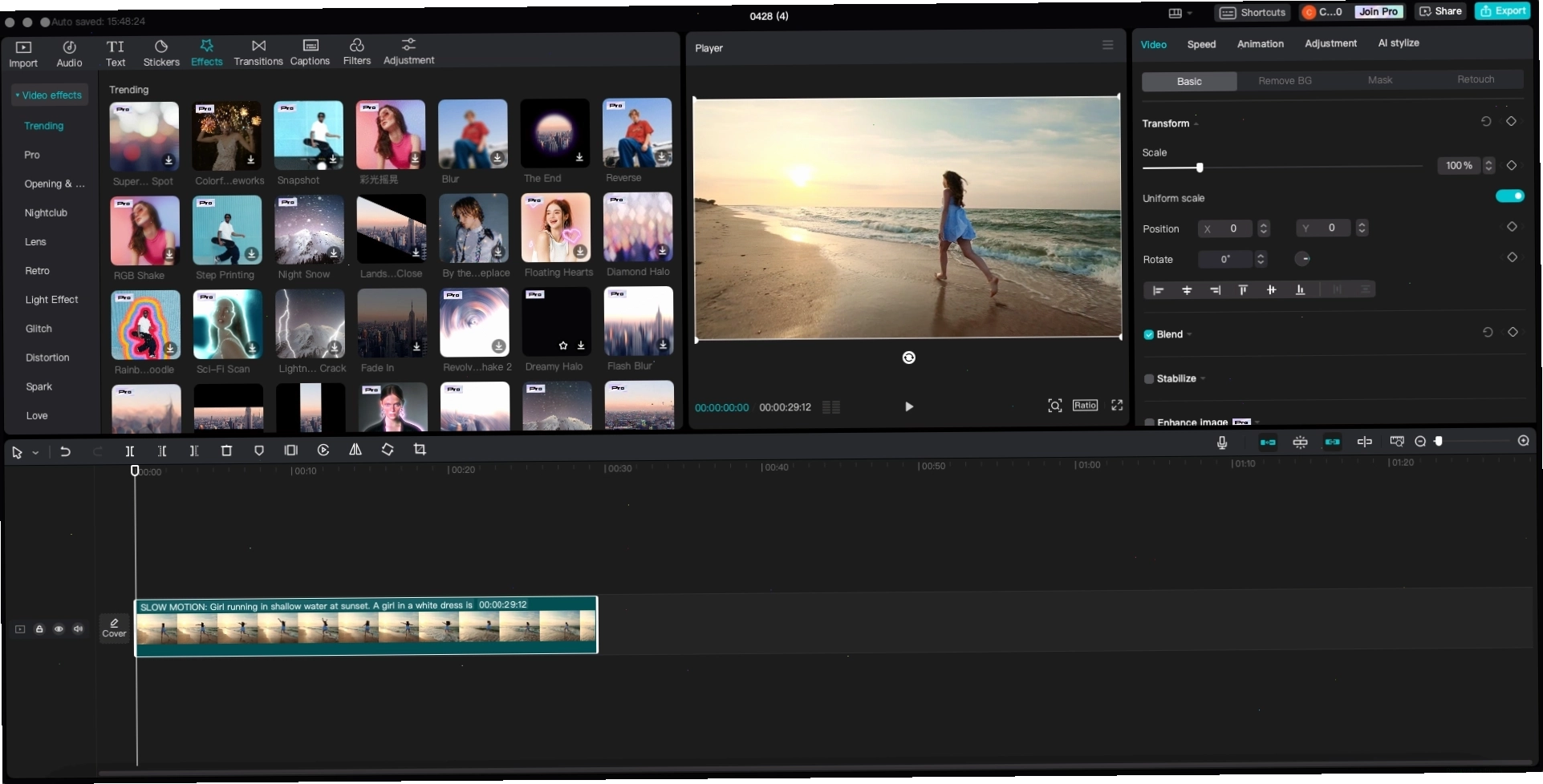 CapCut video editor