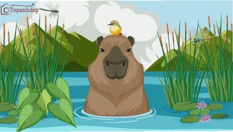 Capybara chibi dễ thương
