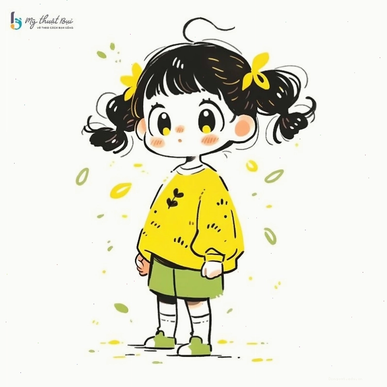 Chàng trai chibi với đôi mắt sắc sảo và nụ cười bí ẩn