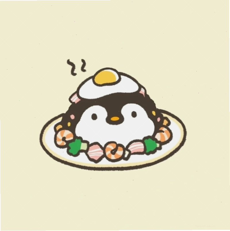 Chim cánh cụt chibi đội mũ len ấm áp
