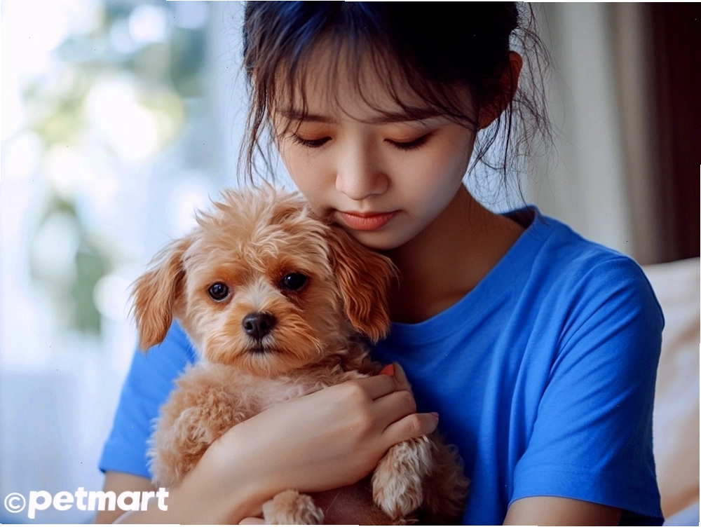 Chó đang được chủ quan tâm, chăm sóc